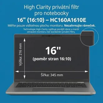 Kensington High Clarity privátní filtr pro notebook 16'' 16:10 Kensington High Clarity privátní filtr pro notebook 16'' 16:10