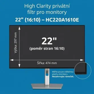 Kensington High Clarity privátní filtr pro monitor 22'' 16:10 Kensington High Clarity privátní filtr pro monitor 22'' 16:10