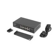 LANBERG SWITCH 8X 100MB POE+/2X 1GB UNMANAGED RACK 10"/19" GIGABIT ETHERNET 120W