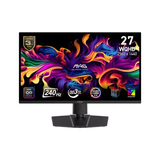 MSI MAG 271QP QD-OLED X24 gaming monitor 26,5" QD-OLED/2560x1440 (WQHD)/240Hz/0,03ms/2xHDMI/DP/Výšk.nast./Pivot