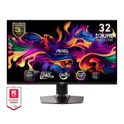 MSI MAG 321UPX QD-OLED gaming monitor 31,5" QD-OLED/UHD/240Hz/0,03ms/2xHDMI/DP/USB-C/Výšk.nast./Pivot/černá