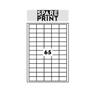 SPARE PRINT PREMIUM Samolepicí etikety bílé, 100 archů A4 v krabici (1arch/65x etiketa 38x21mm) SPARE PRINT PREMIUM Samolepicí etikety bílé, 100 archů A4 v krabici (1arch/65x etiketa 38x21mm)