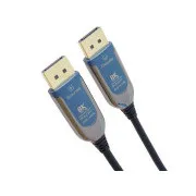 PremiumCord 8K Optický DisplayPort 1.4 přípojný kabel M/M, zlacené konekt. 50m