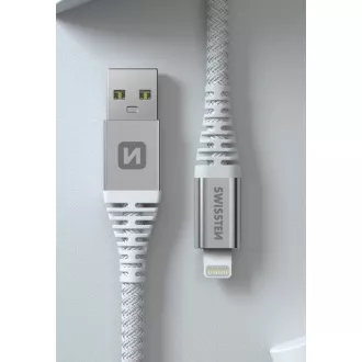 SWISSTEN DATOVÝ KABEL KEVLAR USB / LIGHTNING 1,5 M BÍLÝ SWISSTEN DATOVÝ KABEL KEVLAR USB / LIGHTNING 1,5 M BÍLÝ