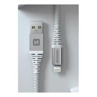 SWISSTEN DATOVÝ KABEL KEVLAR USB / LIGHTNING 1,5 M BÍLÝ SWISSTEN DATOVÝ KABEL KEVLAR USB / LIGHTNING 1,5 M BÍLÝ