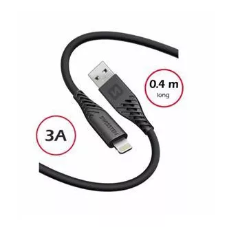 SWISSTEN DATOVÝ KABEL SOFT SILICONE USB-A / LIGHTNING 0,4 M ČERNÝ SWISSTEN DATOVÝ KABEL SOFT SILICONE USB-A / LIGHTNING 0,4 M ČERNÝ