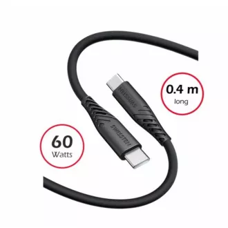SWISSTEN DATOVÝ KABEL SOFT SILICONE USB-C / USB-C 0,4 M ČERNÝ SWISSTEN DATOVÝ KABEL SOFT SILICONE USB-C / USB-C 0,4 M ČERNÝ