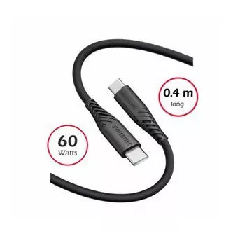 SWISSTEN DATOVÝ KABEL SOFT SILICONE USB-C / USB-C 0,4 M ČERNÝ SWISSTEN DATOVÝ KABEL SOFT SILICONE USB-C / USB-C 0,4 M ČERNÝ