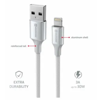 SWISSTEN DATOVÝ KABEL TEXTILE II USB / LIGHTNING 1,5 M BÍLÝ SWISSTEN DATOVÝ KABEL TEXTILE II USB / LIGHTNING 1,5 M BÍLÝ