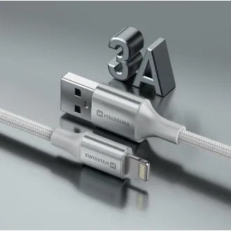 SWISSTEN DATOVÝ KABEL TEXTILE II USB / LIGHTNING 1,5 M BÍLÝ SWISSTEN DATOVÝ KABEL TEXTILE II USB / LIGHTNING 1,5 M BÍLÝ