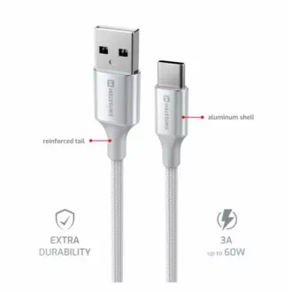 SWISSTEN DATOVÝ KABEL TEXTILE II USB / USB-C 1,5 M BÍLÝ SWISSTEN DATOVÝ KABEL TEXTILE II USB / USB-C 1,5 M BÍLÝ