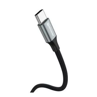 SWISSTEN DATOVÝ KABEL TEXTILE II USB / USB-C 1,5 M ČERNÝ SWISSTEN DATOVÝ KABEL TEXTILE II USB / USB-C 1,5 M ČERNÝ