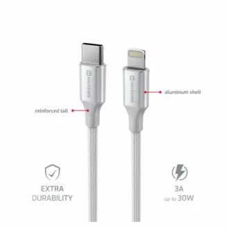 SWISSTEN DATOVÝ KABEL TEXTILE II USB-C / LIGHTNING 1,5 M BÍLÝ SWISSTEN DATOVÝ KABEL TEXTILE II USB-C / LIGHTNING 1,5 M BÍLÝ