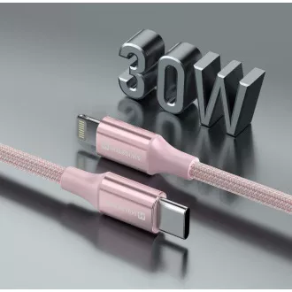 SWISSTEN DATOVÝ KABEL TEXTILE II USB-C / LIGHTNING 1,5 M RŮŽOVÝ SWISSTEN DATOVÝ KABEL TEXTILE II USB-C / LIGHTNING 1,5 M RŮŽOVÝ