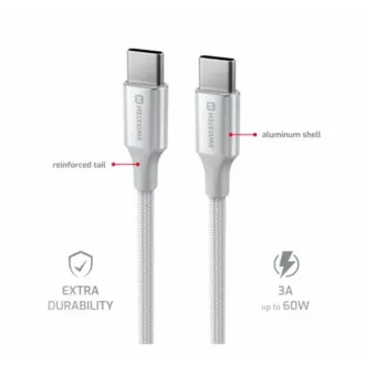 SWISSTEN DATOVÝ KABEL TEXTILE II USB-C / USB-C 1,5 M BÍLÝ SWISSTEN DATOVÝ KABEL TEXTILE II USB-C / USB-C 1,5 M BÍLÝ