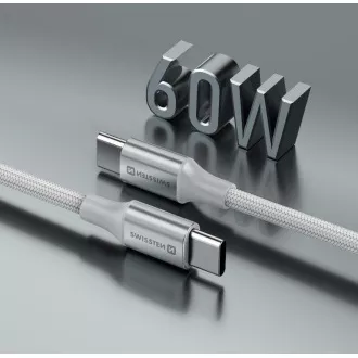 SWISSTEN DATOVÝ KABEL TEXTILE II USB-C / USB-C 1,5 M BÍLÝ SWISSTEN DATOVÝ KABEL TEXTILE II USB-C / USB-C 1,5 M BÍLÝ