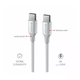 SWISSTEN DATOVÝ KABEL TEXTILE II USB-C / USB-C 1,5 M BÍLÝ SWISSTEN DATOVÝ KABEL TEXTILE II USB-C / USB-C 1,5 M BÍLÝ