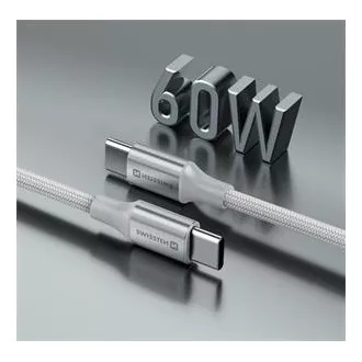 SWISSTEN DATOVÝ KABEL TEXTILE II USB-C / USB-C 1,5 M BÍLÝ SWISSTEN DATOVÝ KABEL TEXTILE II USB-C / USB-C 1,5 M BÍLÝ