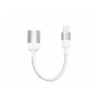 SWISSTEN OTG ADAPTÉR TEXTILE LIGHTNING (samec) / USB-A (samice) 0,12 M BÍLÝ SWISSTEN OTG ADAPTÉR TEXTILE LIGHTNING (samec) / USB-A (samice) 0,12 M BÍLÝ