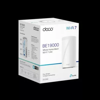 TP-Link Deco BE85(1-pack) BE19000 Třípásmový systém Mesh WiFi 7, 1x 10GLAN, 2x 2.5GLAN, 1x 10GLAN/SFP+, USB, 2,4/5/6GHz, HomeShiel TP-Link Deco BE85(1-pack) BE19000 Třípásmový systém Mesh WiFi 7, 1x 10GLAN, 2x 2.5GLAN, 1x 10GLAN/SFP+, USB, 2,4/5/6GHz, HomeShiel
