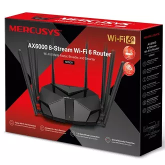 MERCUSYS MR90X - AX6000 WiFi 6 router dual AP/WiFi router, 3x GLAN, 1x GWAN/ 574Mbps 2,4/ 2402Mbps 5GHz MERCUSYS MR90X - AX6000 WiFi 6 router dual AP/WiFi router, 3x GLAN, 1x GWAN/ 574Mbps 2,4/ 2402Mbps 5GHz