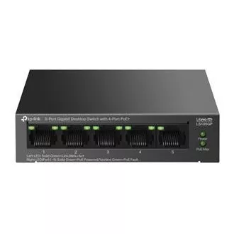 TP-Link LS105GP Switch 1x GLAN, 4x GLAN s PoE+, 65W TP-Link LS105GP Switch 1x GLAN, 4x GLAN s PoE+, 65W