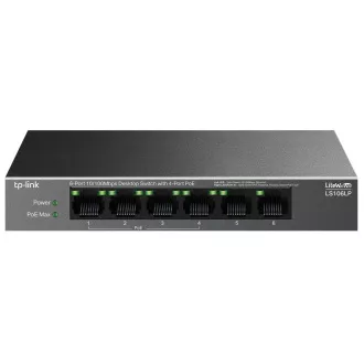 TP-Link LS106LP Switch 2x LAN, 4x LAN s PoE, 41W TP-Link LS106LP Switch 2x LAN, 4x LAN s PoE, 41W