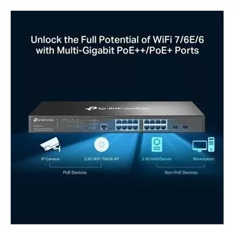 TP-Link SG3218XP-M2 Switch 8x 2,5GLan/PoE, 8x 2,5GLan, 2x 10GSFP+, 240W, Omada SDN TP-Link SG3218XP-M2 Switch 8x 2,5GLan/PoE, 8x 2,5GLan, 2x 10GSFP+, 240W, Omada SDN