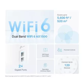 TP-Link Deco X10(3-pack) - AX1500 Meshový Wi-Fi 6 systém pro chytré domácnosti - Rodičovská kontrola - (3-pack) TP-Link Deco X10(3-pack) - AX1500 Meshový Wi-Fi 6 systém pro chytré domácnosti - Rodičovská kontrola - (3-pack)