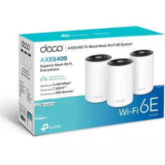 TP-Link Deco XE75 Pro(3-pack) - Multi-Gig 2,5 Gbps AXE5400 třípásmový Meshový Wi-Fi 6E systém, HomeShield (3-pack) TP-Link Deco XE75 Pro(3-pack) - Multi-Gig 2,5 Gbps AXE5400 třípásmový Meshový Wi-Fi 6E systém, HomeShield (3-pack)