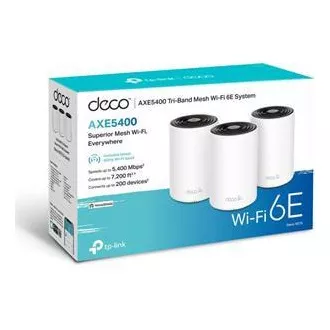 TP-Link Deco XE75 Pro(3-pack) - Multi-Gig 2,5 Gbps AXE5400 třípásmový Meshový Wi-Fi 6E systém, HomeShield (3-pack) TP-Link Deco XE75 Pro(3-pack) - Multi-Gig 2,5 Gbps AXE5400 třípásmový Meshový Wi-Fi 6E systém, HomeShield (3-pack)
