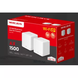 TP-Link WiFi router Mercusys Halo H60X(2-pack) WiFi 6, AX1500, 3x GLAN2,4/5 GHz TP-Link WiFi router Mercusys Halo H60X(2-pack) WiFi 6, AX1500, 3x GLAN2,4/5 GHz