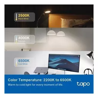 TP-Link Tapo L535E, Chytrá Wi-Fi LED žárovka barevná, 2500-6500K, E27 TP-Link Tapo L535E, Chytrá Wi-Fi LED žárovka barevná, 2500-6500K, E27