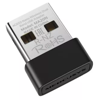 MERCUSYS MA20N - AC650 Bezdrátový dvoupásmový USB nano adaptér MERCUSYS MA20N - AC650 Bezdrátový dvoupásmový USB nano adaptér