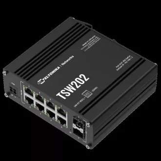 Teltonika PoE+ L2 Managed Switch 8 10/100/1000, 2x SFP - TSW202 Teltonika PoE+ L2 Managed Switch 8 10/100/1000, 2x SFP - TSW202