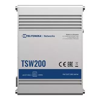 Teltonika PoE+ Unmanaged Switch 8, 10/100/1000, 2x SFP ports - TSW200 Teltonika PoE+ Unmanaged Switch 8, 10/100/1000, 2x SFP ports - TSW200