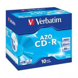 VERBATIM CD-R AZO 700MB, 52x, jewel case 1 ks VERBATIM CD-R AZO 700MB, 52x, jewel case 1 ks