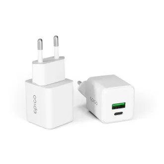 Epico UltraBoost GaN 20W síťový adaptér EA20 - bílá Epico UltraBoost GaN 20W síťový adaptér EA20 - bílá