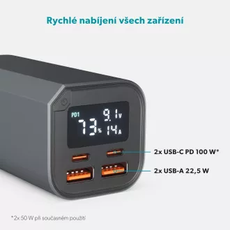 Epico Alu Power Banka PD 100W - 20 000mAh - šedá Epico Alu Power Banka PD 100W - 20 000mAh - šedá
