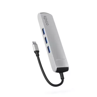 Epico 6v1 Slim Hub 8K s USB-C konektorem - stříbrná Epico 6v1 Slim Hub 8K s USB-C konektorem - stříbrná