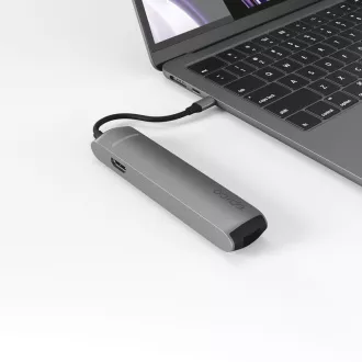 Epico 6v1 Slim Hub 8K s USB-C konektorem - šedá Epico 6v1 Slim Hub 8K s USB-C konektorem - šedá