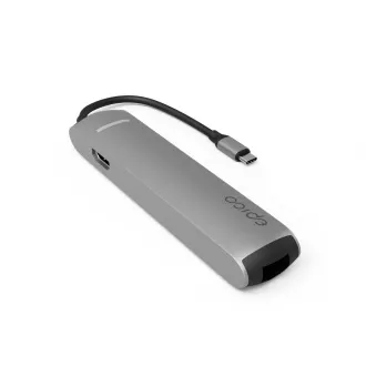 Epico 6v1 Slim Hub 8K s USB-C konektorem - šedá Epico 6v1 Slim Hub 8K s USB-C konektorem - šedá