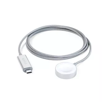 Epico USB-C Charger Apple Watch 1,2m - stříbrná Epico USB-C Charger Apple Watch 1,2m - stříbrná