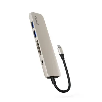 Epico 6v1 hliníkový USB-C 8K hub - hvězdná Epico 6v1 hliníkový USB-C 8K hub - hvězdná