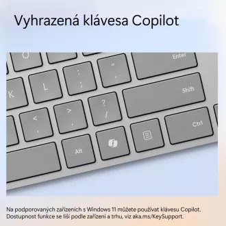 Microsoft Surface Keyboard (2. edice)/Bezdrátová Bluetooth/US layout/Šedá Microsoft Surface Keyboard (2. edice)/Bezdrátová Bluetooth/US layout/Šedá