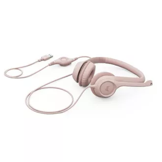 Náhl. sada Logitech Stereo USB Headset H390,růžová Náhl. sada Logitech Stereo USB Headset H390,růžová