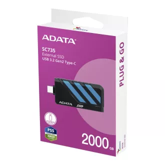 ADATA SC735/2TB/SSD/Externí/Modrá/5R ADATA SC735/2TB/SSD/Externí/Modrá/5R
