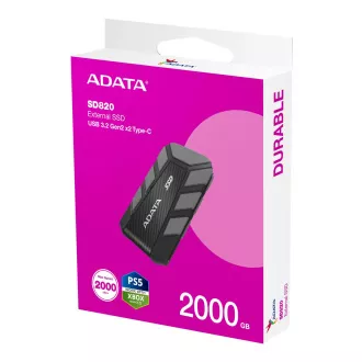 ADATA SD820/2TB/SSD/Externí/Šedá/5R ADATA SD820/2TB/SSD/Externí/Šedá/5R