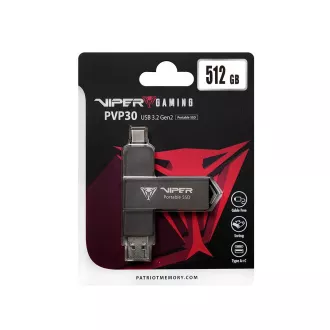 Patriot VIPER PVP30/512GB/SSD/Externí/Černá/3R Patriot VIPER PVP30/512GB/SSD/Externí/Černá/3R