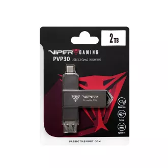 Patriot VIPER PVP30/2TB/SSD/Externí/Černá/3R Patriot VIPER PVP30/2TB/SSD/Externí/Černá/3R